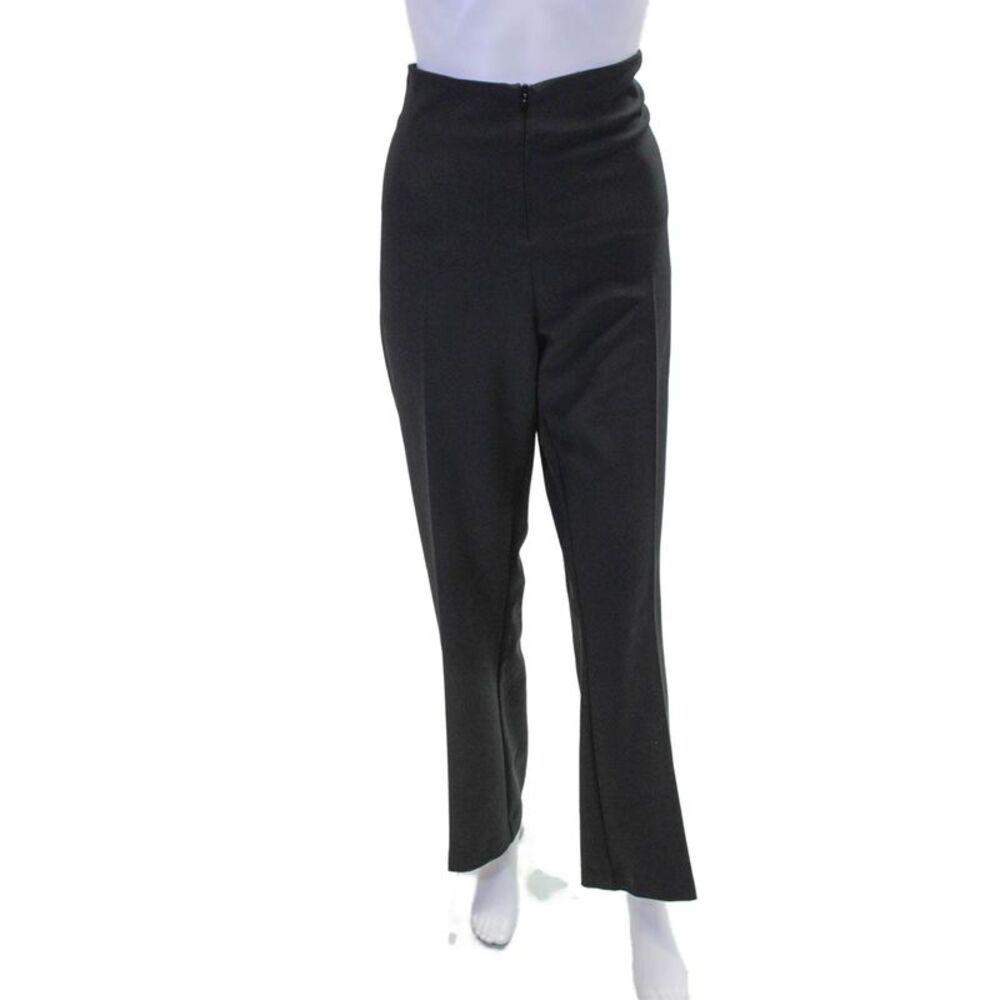 Estelle & Finn Womens Zipped Flat Front Flare Leg Dress Pants Black Size 14
